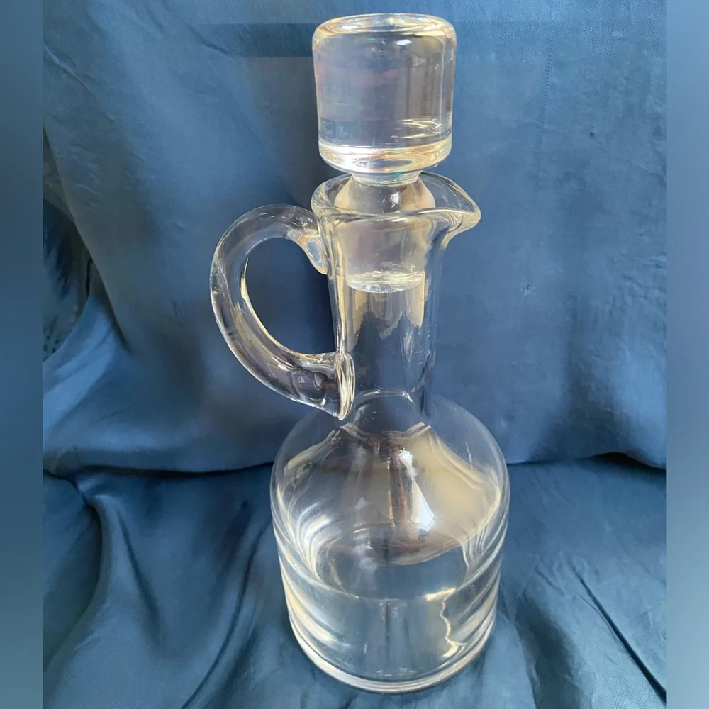 Sur La Table Glass Olive Oil Vinegar Cruet Bottle Dispenser